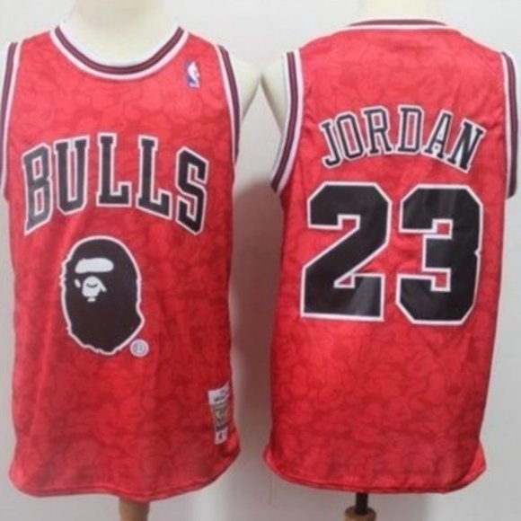 bape mitchell and ness bulls